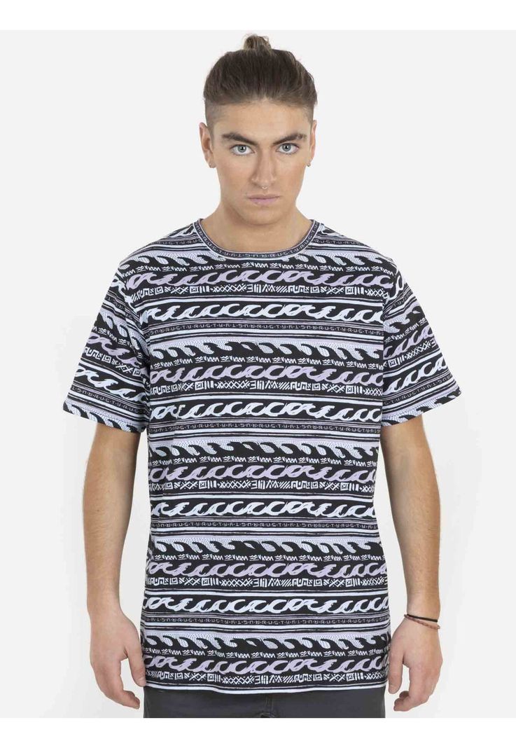 Polera Crazy waves SS Tee Hombre Multicolor Rusty
