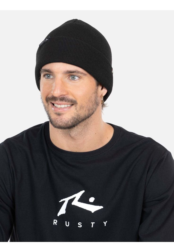 Gorro Solvo beanie Negro Hombre Rusty-1