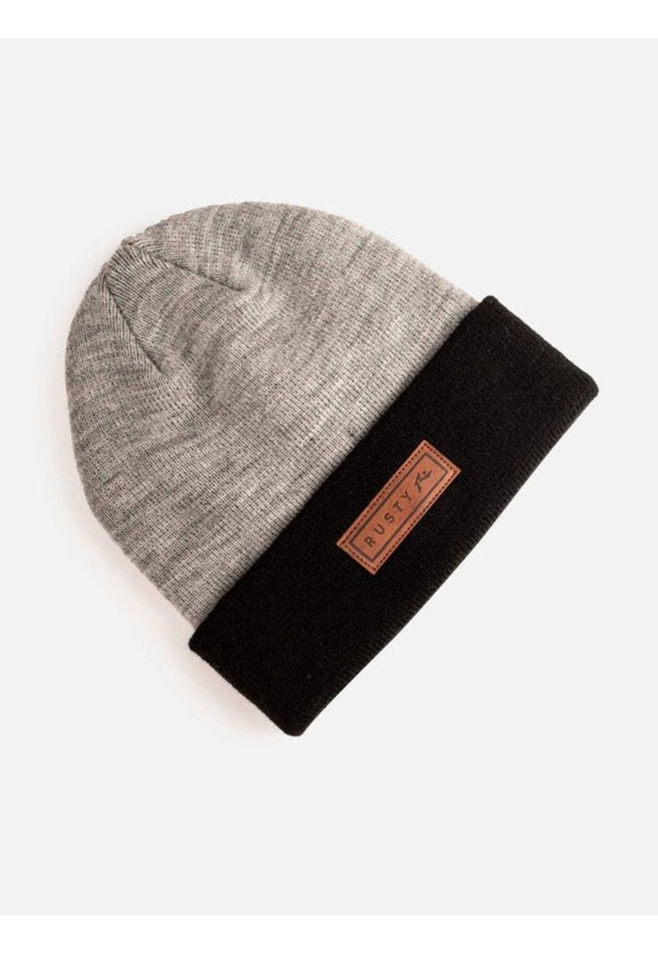 Gorro TWO BEANIE Hombre Gris Rusty-0