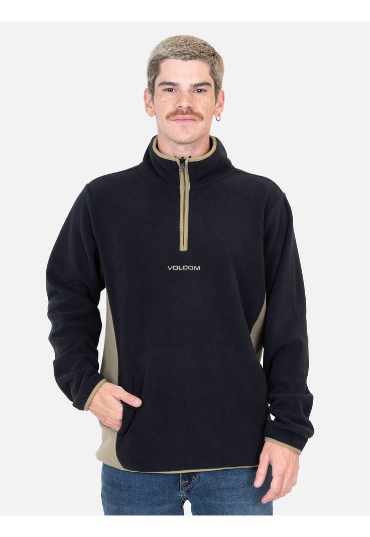 Poleron Fire Negro Hombre Volcom-0