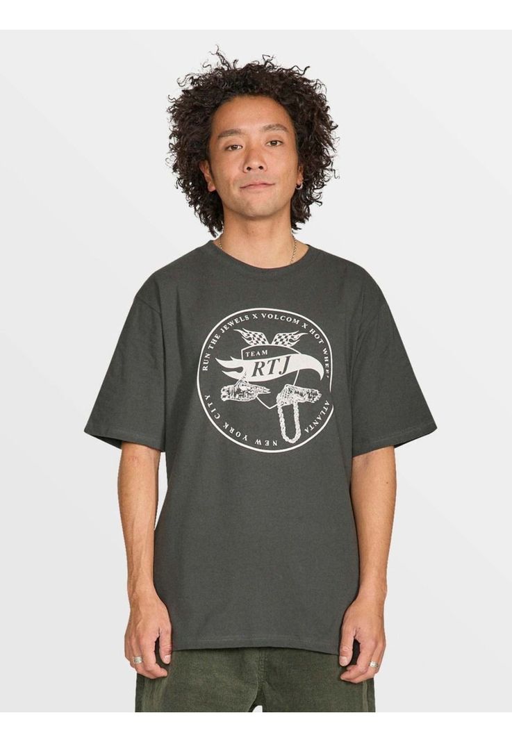 Polera Rtj X Hot Wheels Sst Gris Hombre Volcom-0