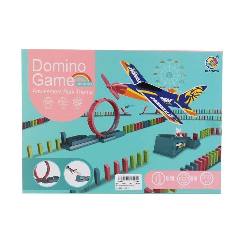 SET DE DOMINO Y LANZADOR DE AVION-0
