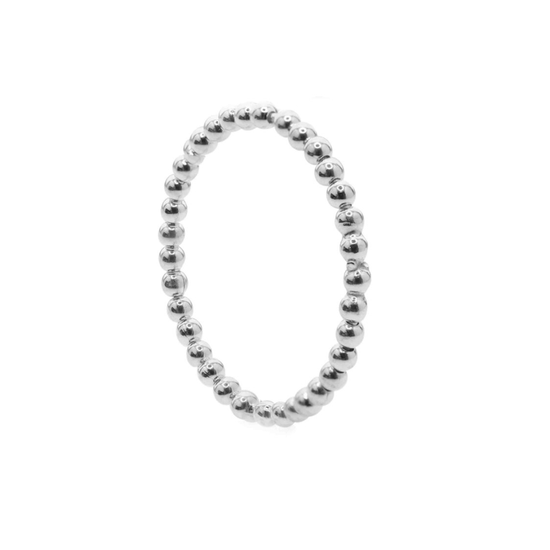 Anillo de Plata Anti Estrés Camino de Esferas-1