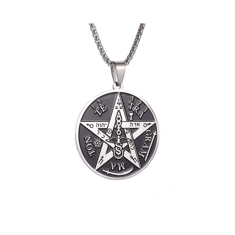Collar de Acero Colgante Tetragrammaton-0