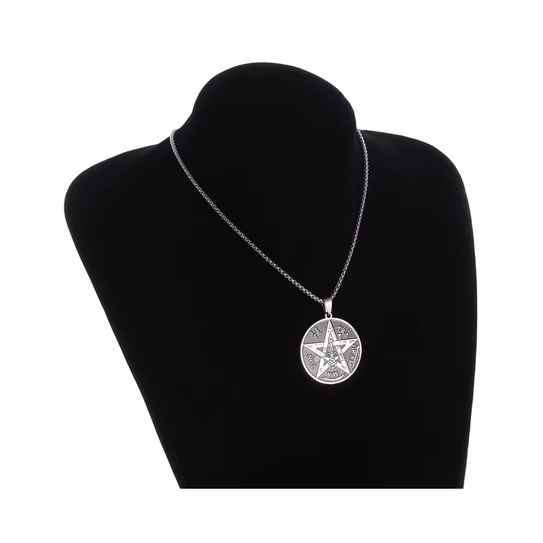 Collar de Acero Colgante Tetragrammaton-1