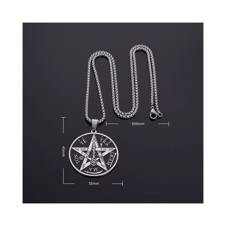 Collar de Acero Colgante Tetragrammaton-2