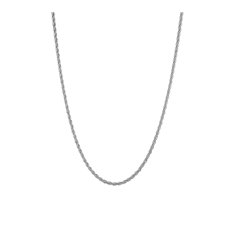 Cadena Plateada Acero Tourbillon 2 mm 40 cm