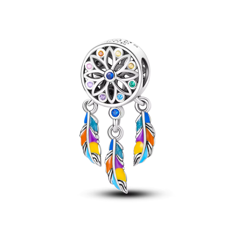 Charm Circular con Circones y Alas Colgantes-0