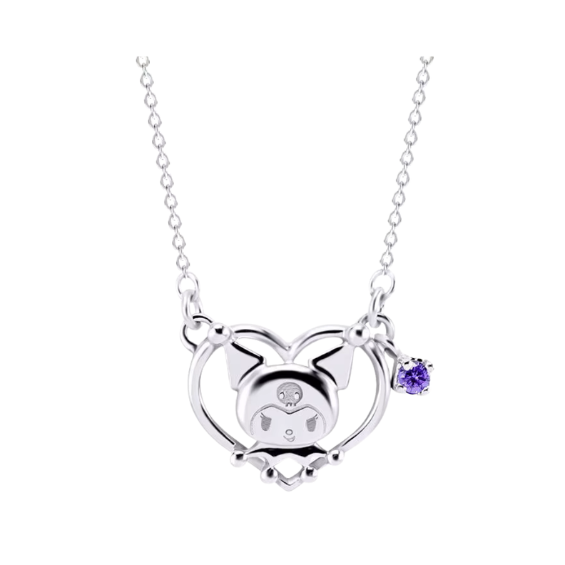 Collar De Acero Estilo Kawaii Kuromi-0