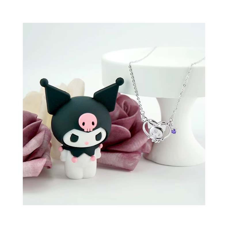 Collar De Acero Estilo Kawaii Kuromi-3