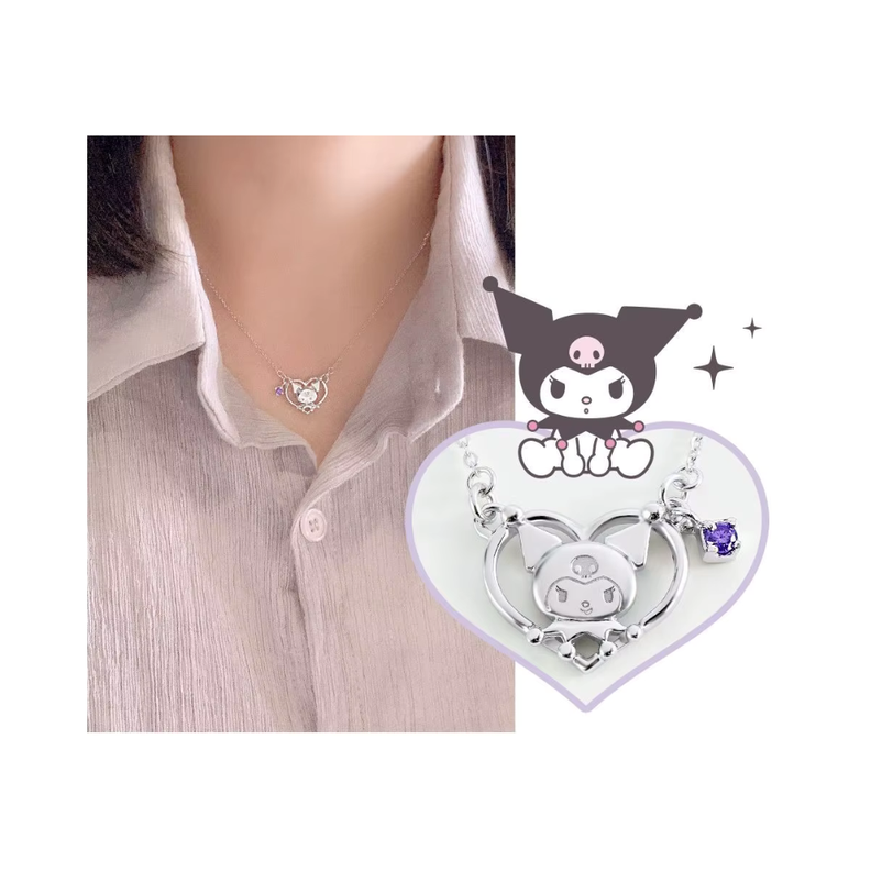 Collar De Acero Estilo Kawaii Kuromi-4