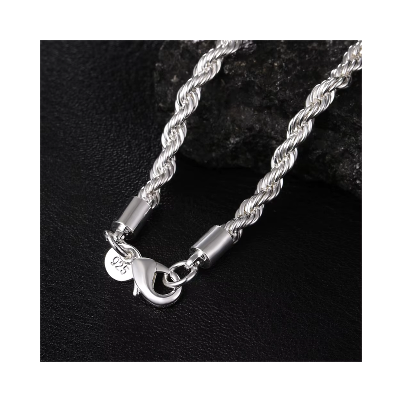 Cadena Tourbillon Acero Plateada 4 mm 45 cm-2