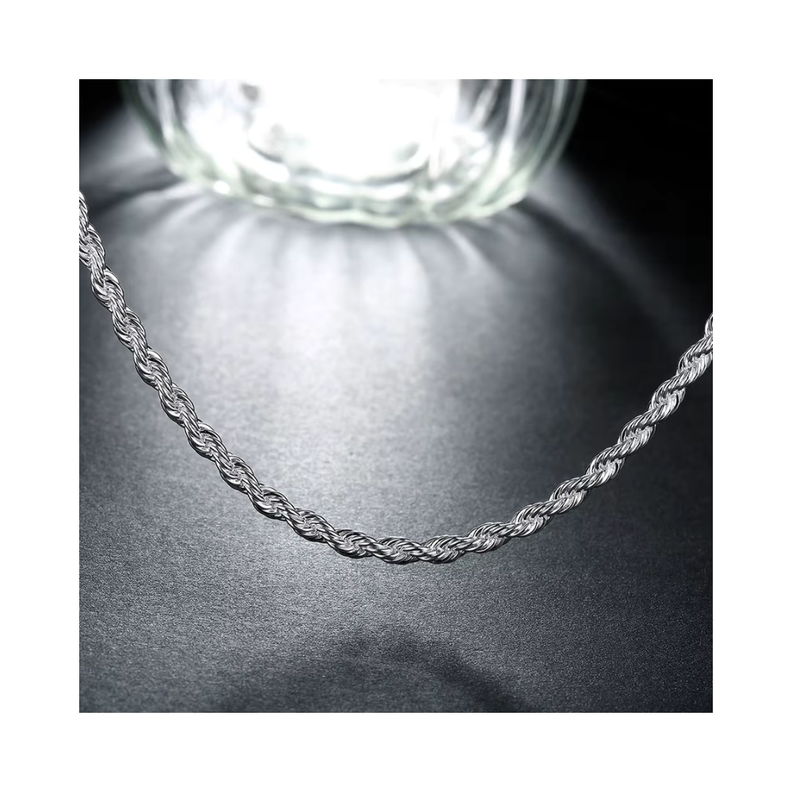 Cadena Tourbillon Acero Plateada 4 mm 45 cm-5