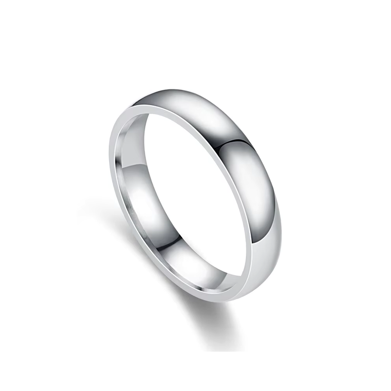 Anillo Acero Liso Tipo Sortija-0