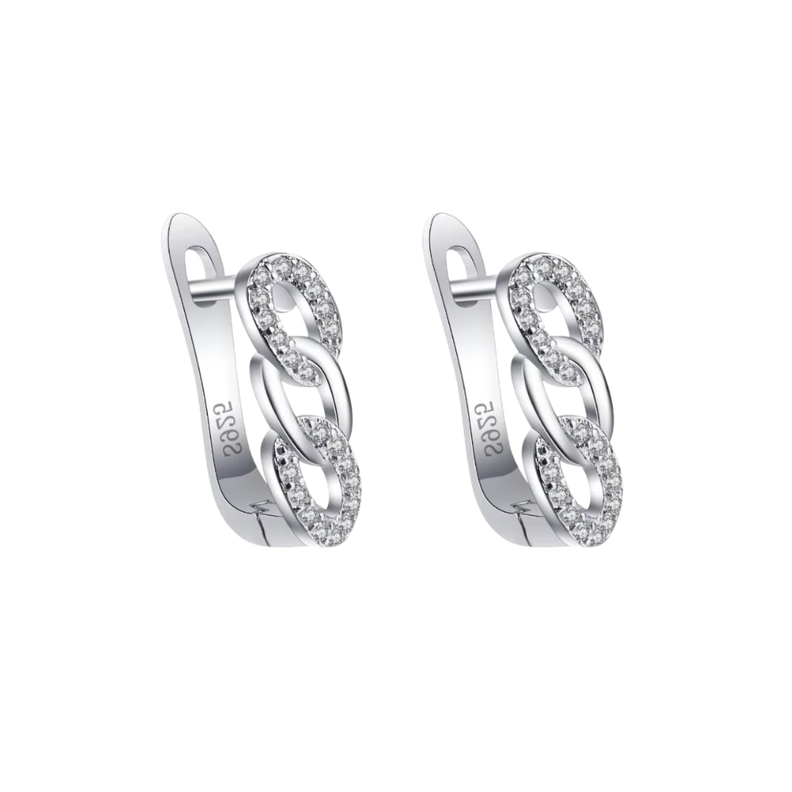 Aros De Plata Eslabones Cadena Estilo Europeo-1