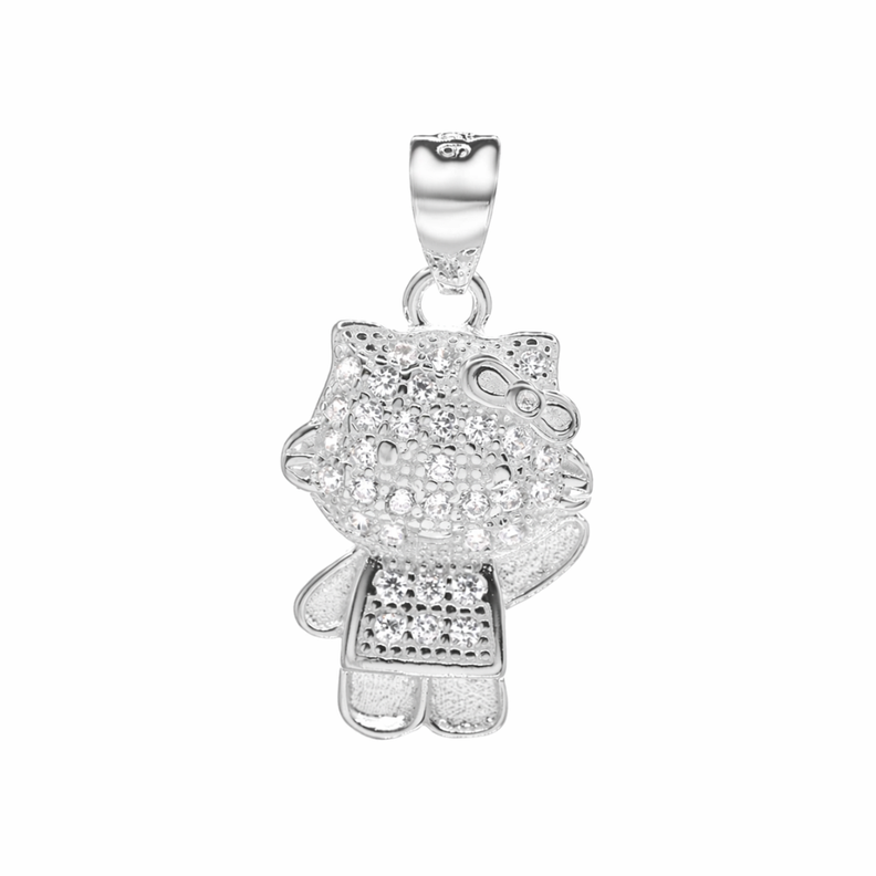 Colgante Hello Kitty Plata con Circones