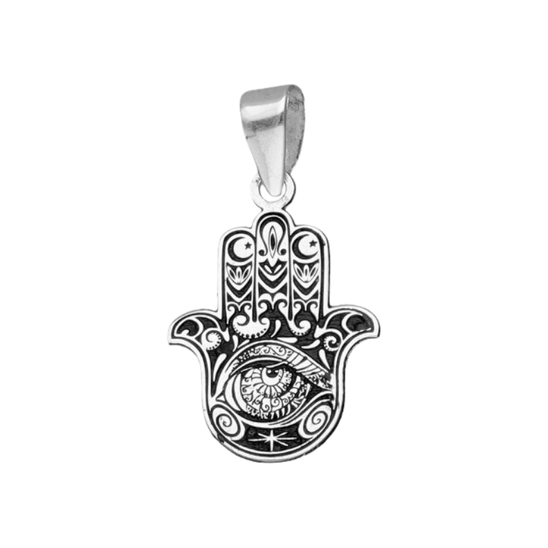 Colgante de Plata Mano de Fátima-0
