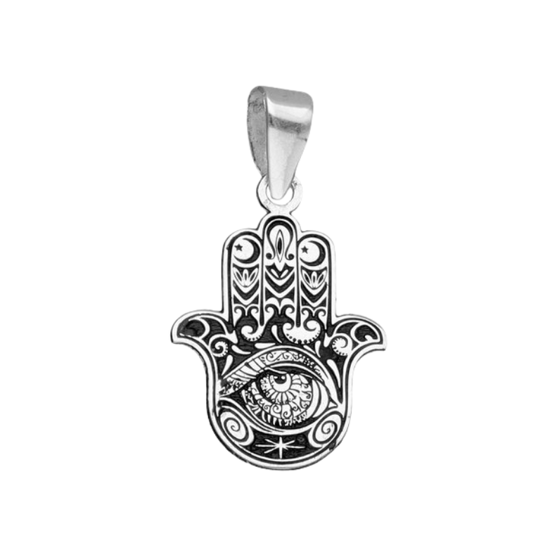 Colgante de Plata Mano de Fátima-1