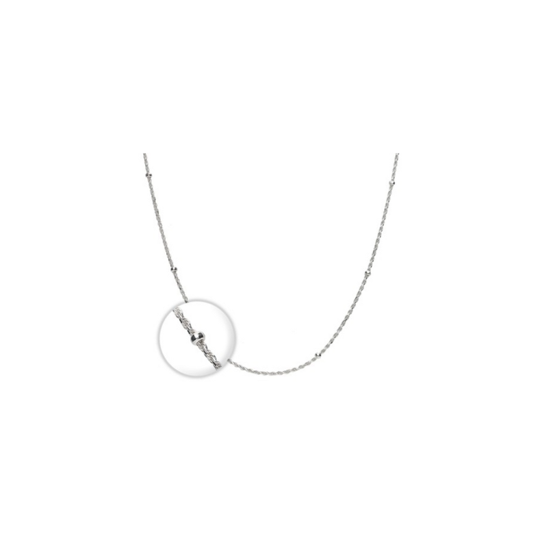 Cadena de Plata Turbillon con Bolitas-0