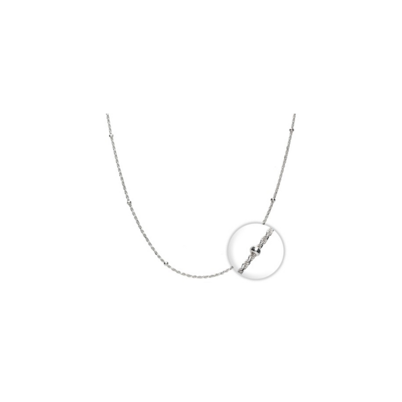 Cadena de Plata Turbillon con Bolitas-1