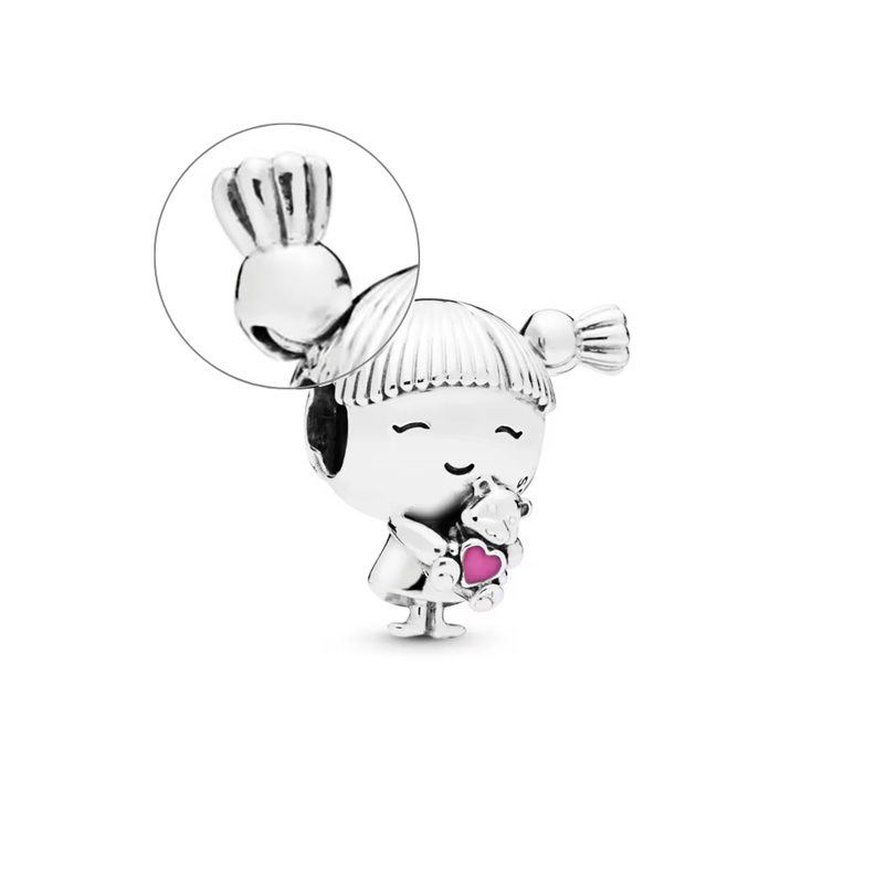 Charm Niña Con Oso de Peluche-3
