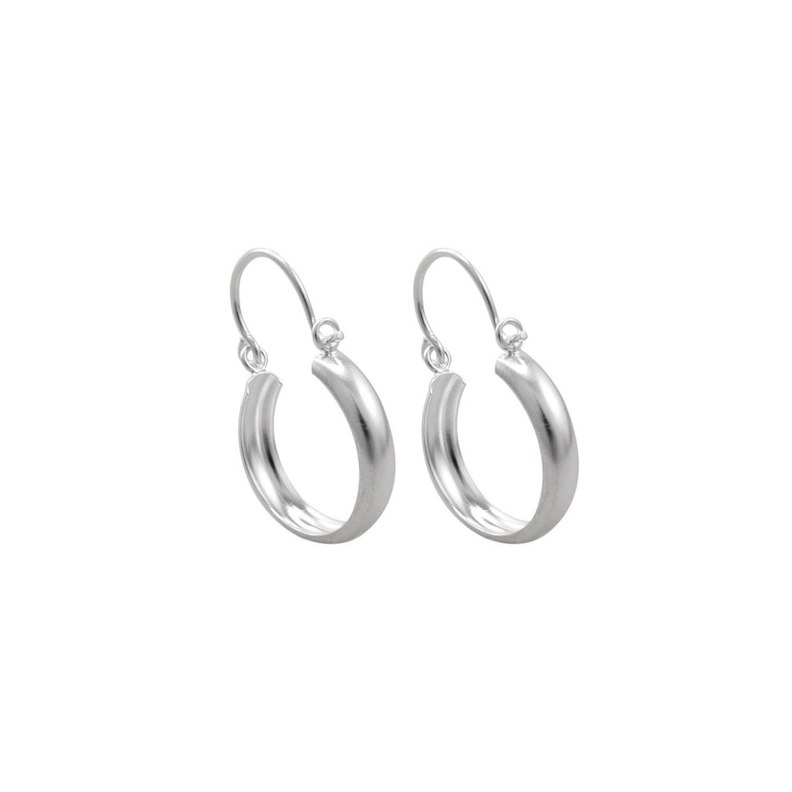 Aros De Plata Argolla Lisa Bote-0