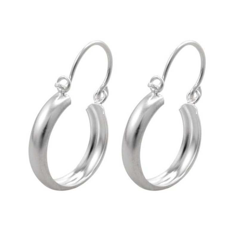 Aros De Plata Argolla Lisa Bote-1
