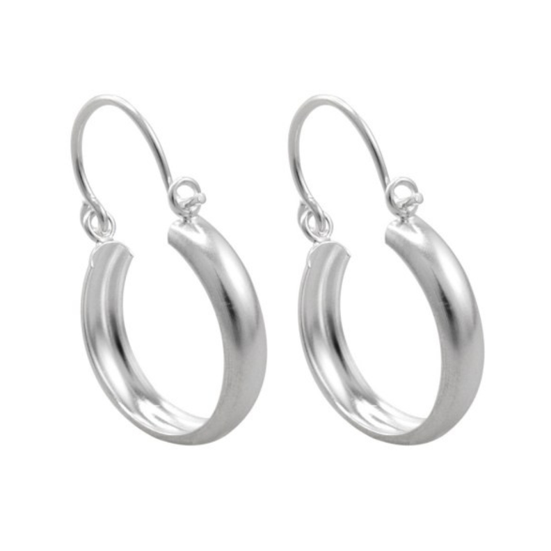 Aros De Plata Argolla Lisa Bote-2