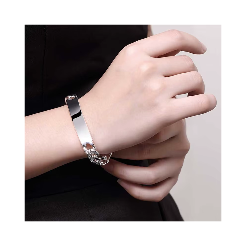 Pulsera Enchapada Estilo Cubano-1