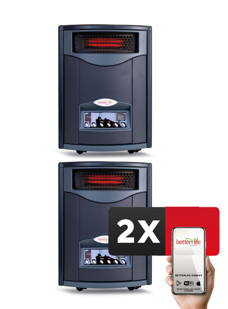 Estufa Eléctrica Infrarroja (2 UNIDADES) UV 70 m2 WiFi-0