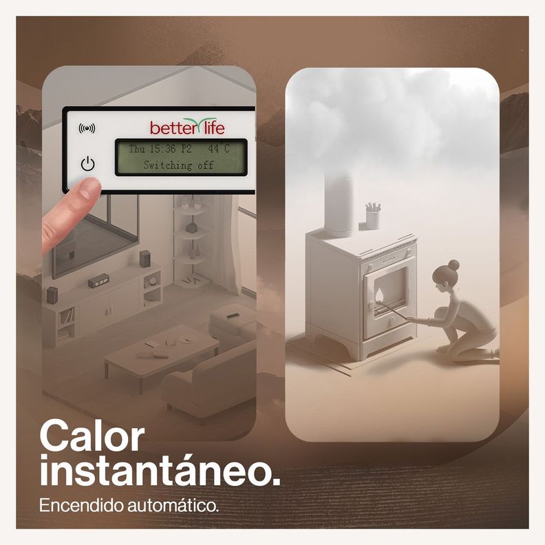 Estufa Pellet 6,2 Kw 100 M2 Wifi + Kit De Instalación-3