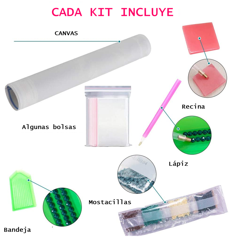Kit bordado o pintura por diamante Virgen sol 20x25-2