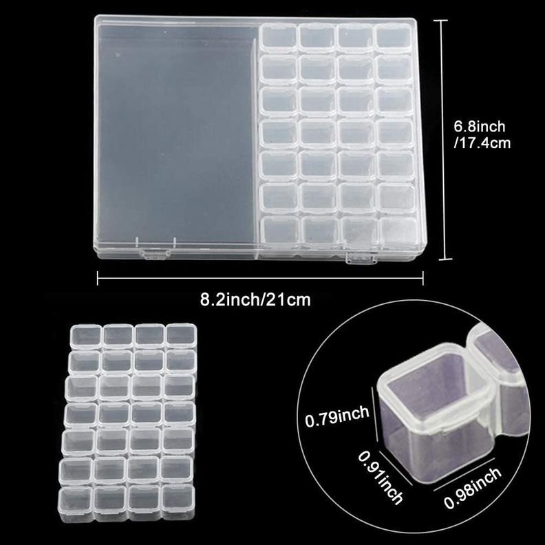 Caja Organizadora 56 Compartimientos Para Joyas Mostacillas-1