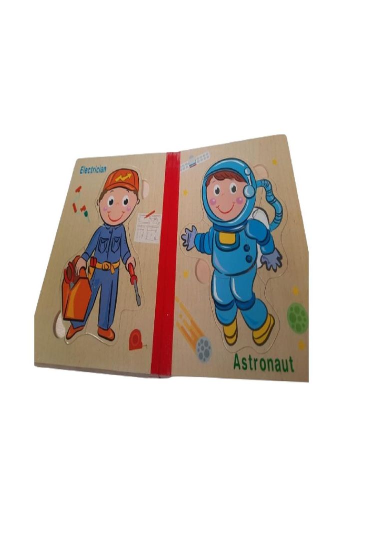 Libro de Madera formato Puzzle de trabajos y personajes PB-C3-2