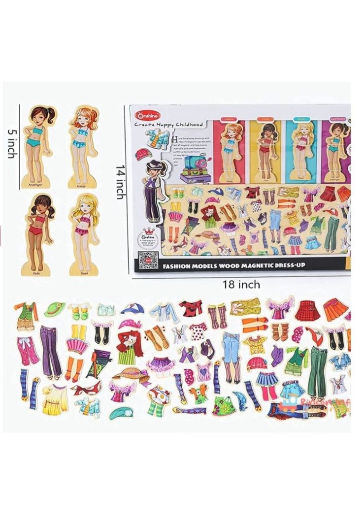Muñecas Con Vestidos Magnaticos Para Vestir PB-C7-0
