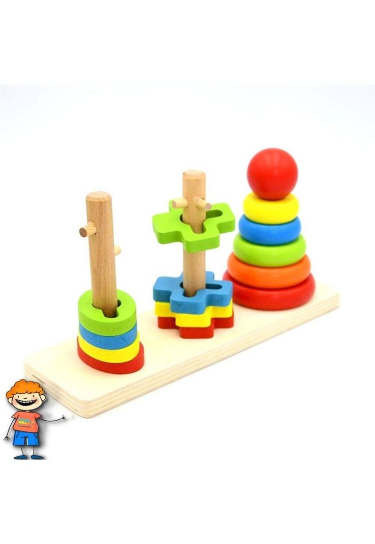 Torre triple de colores de diferente forma cada torre PB-C1-1