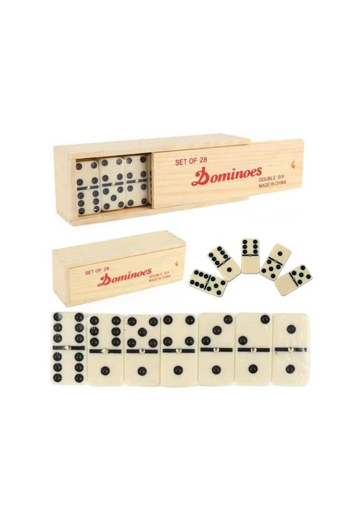 Domino En Caja  De Madera 28 piezas PB-C15-0