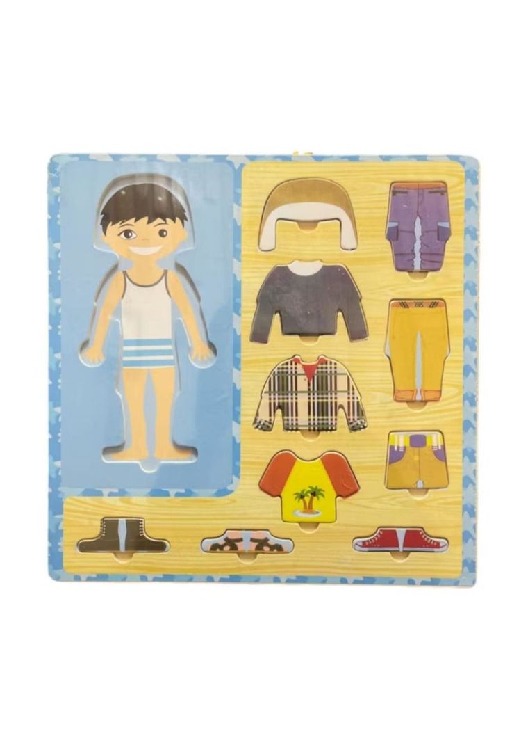 Rompecabezas de madera didáctico para vestir de niño PB-C7-0