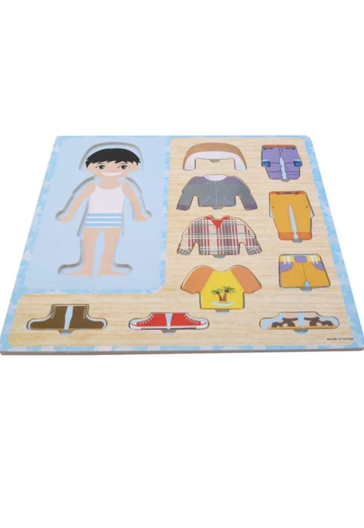 Rompecabezas de madera didáctico para vestir de niño PB-C7-1
