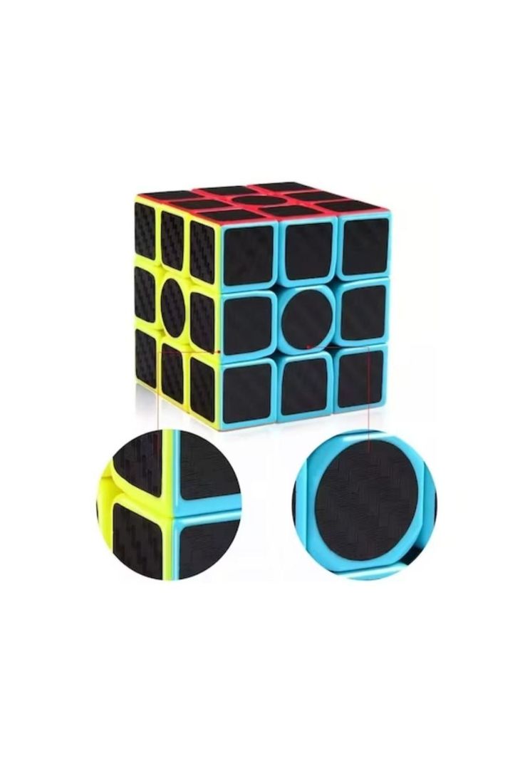 Cubo rotación y entretenimiento 3x3 Negro colores NEÓN PB-C2-0