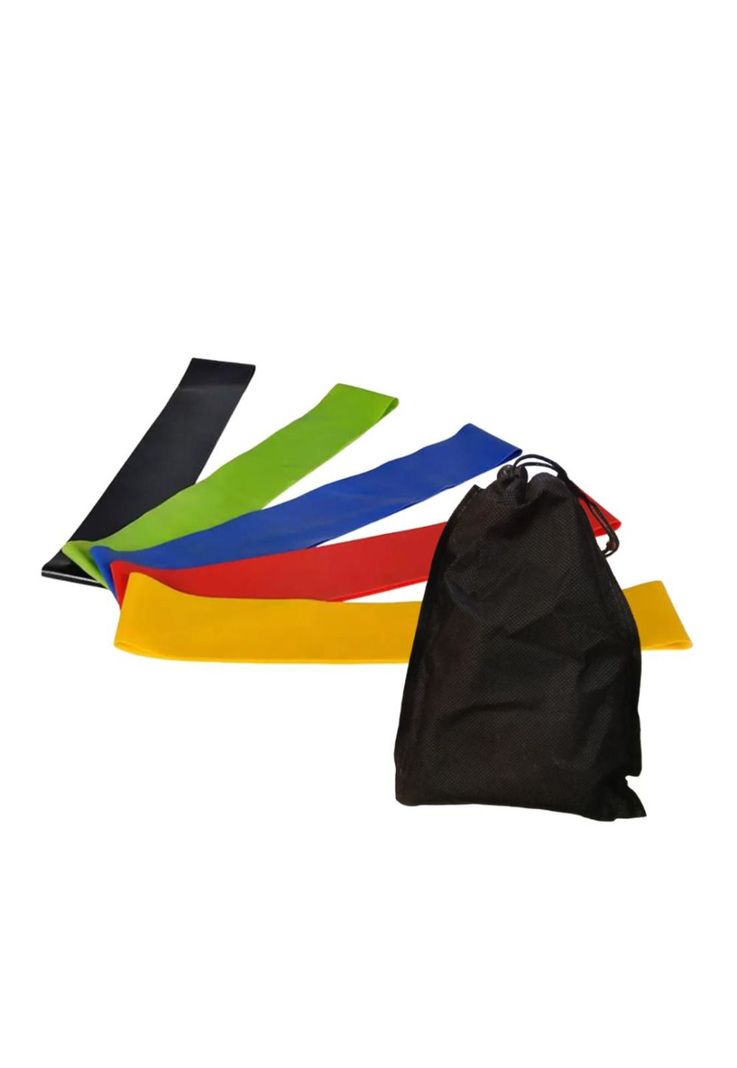 Bandas Elásticas De Resistencia 5 Unidades + Bolso Fitness PA-K1E1-0