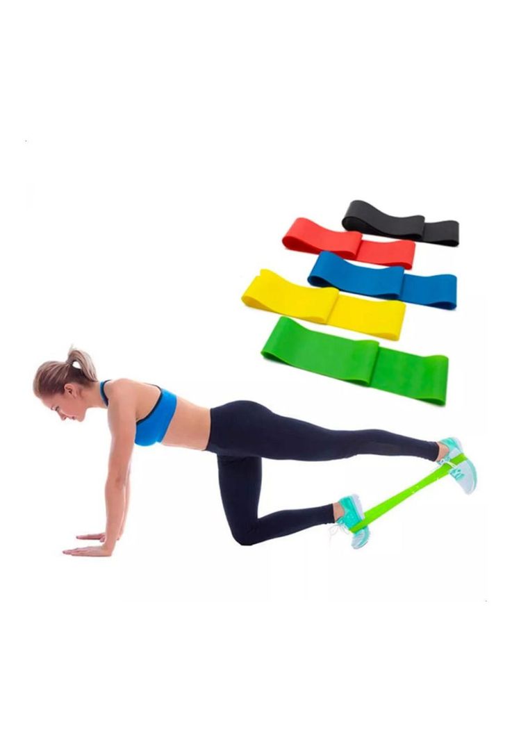 Bandas Elásticas De Resistencia 5 Unidades + Bolso Fitness PA-K1E1-4