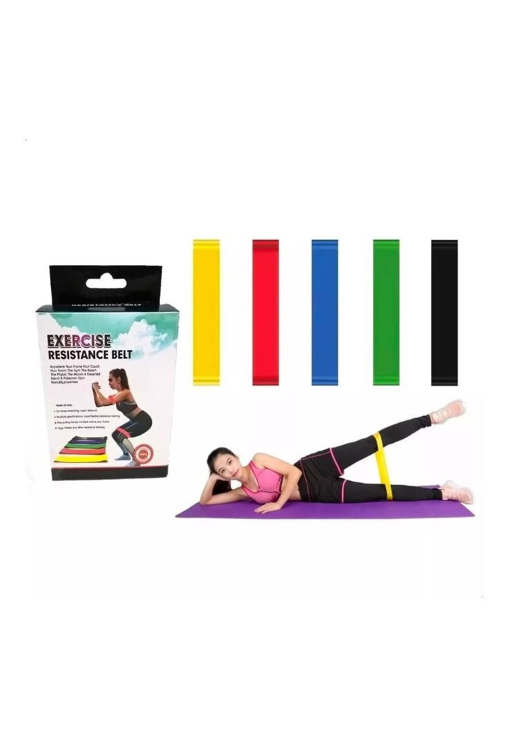 Bandas Elásticas De Resistencia 5 Unidades + Bolso Fitness PA-K1E1-6