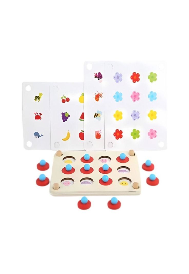 Juego de Memorice Madera Tarjetas Intercambiables PB-C1-2