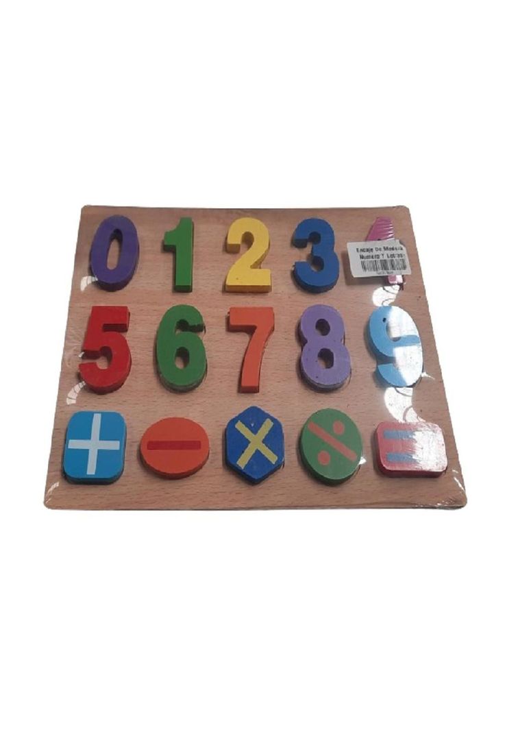 Tabla de Encaje de números y signos Matemáticos de Madera PB-C3-0