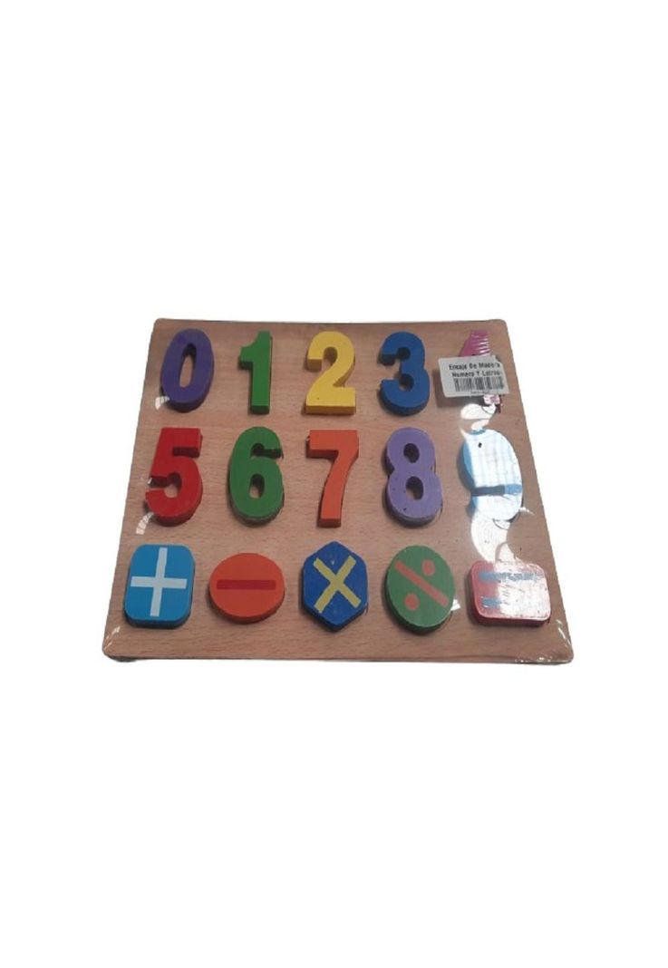 Tabla de Encaje de números y signos Matemáticos de Madera PB-C3-1