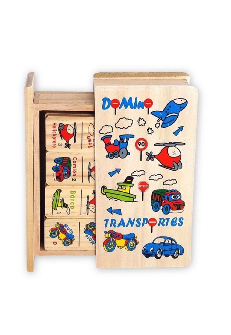 Domino transporte de madera para niños PB-C1-0