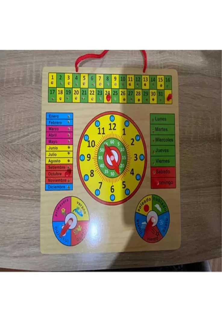 Tablero reloj, calendario Montessori Artidix PB-C3-2
