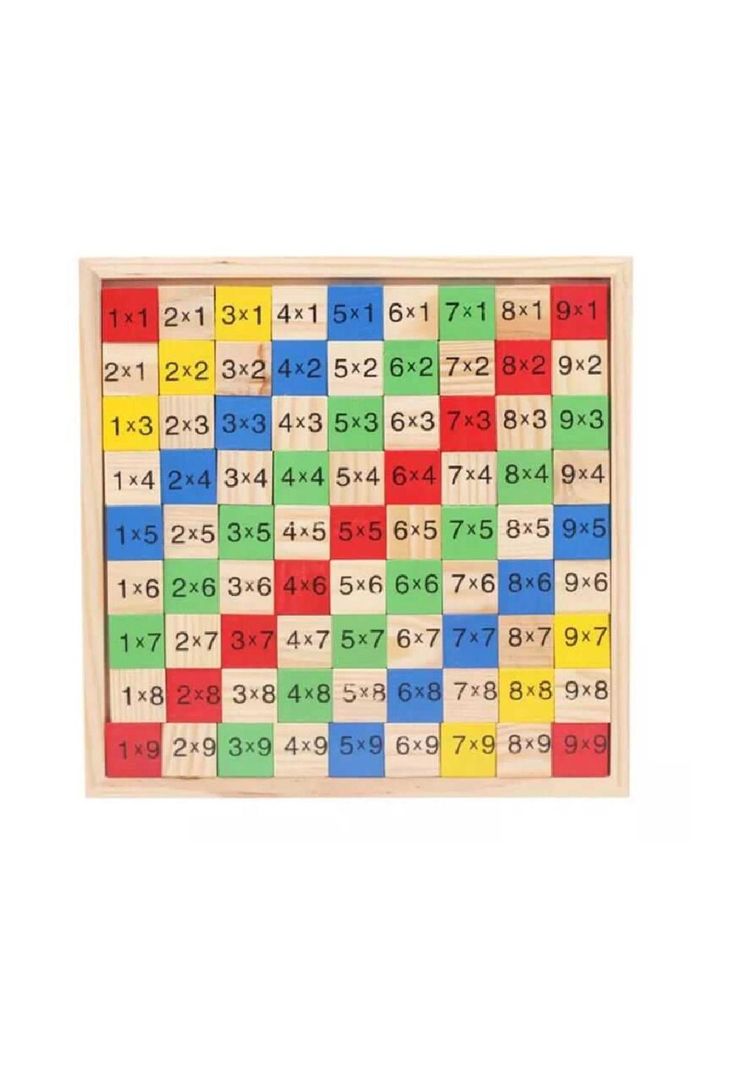 Tabla De Multiplicar Montessori Didáctico De Madera Artidix PB-C3-0