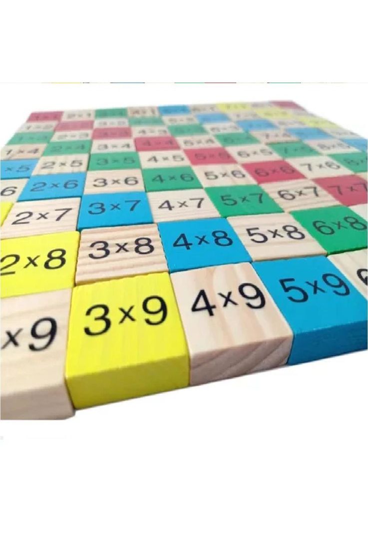 Tabla De Multiplicar Montessori Didáctico De Madera Artidix PB-C3-2